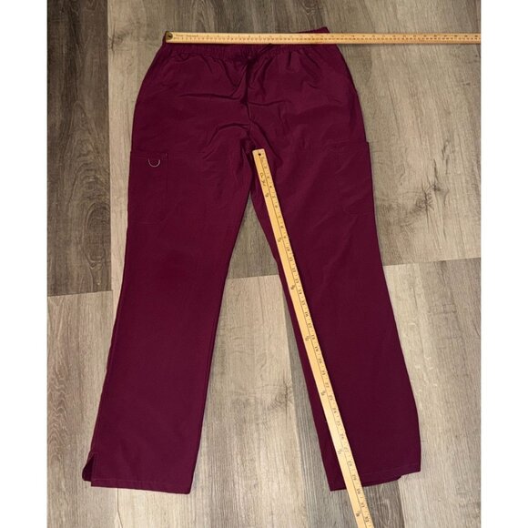 Stat Medical Wear Burgundy Scrub Pants L 96% Polyester/4% Spandex - Picture 6 of 7